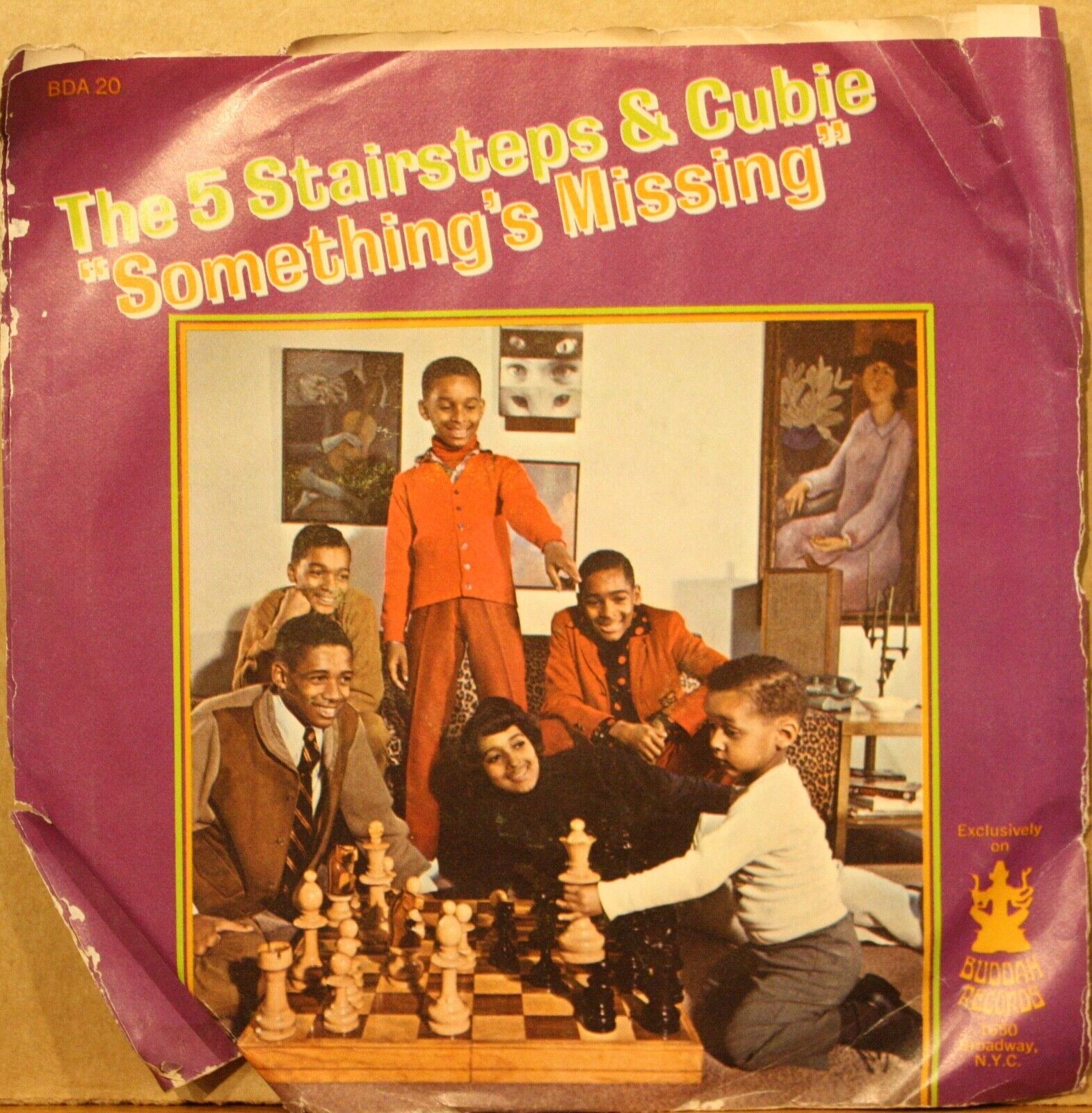 5 STAIRSTEPS & CUBIE **Something's Missing** TELL ME WHO Soul 45 on BUDDAH 20