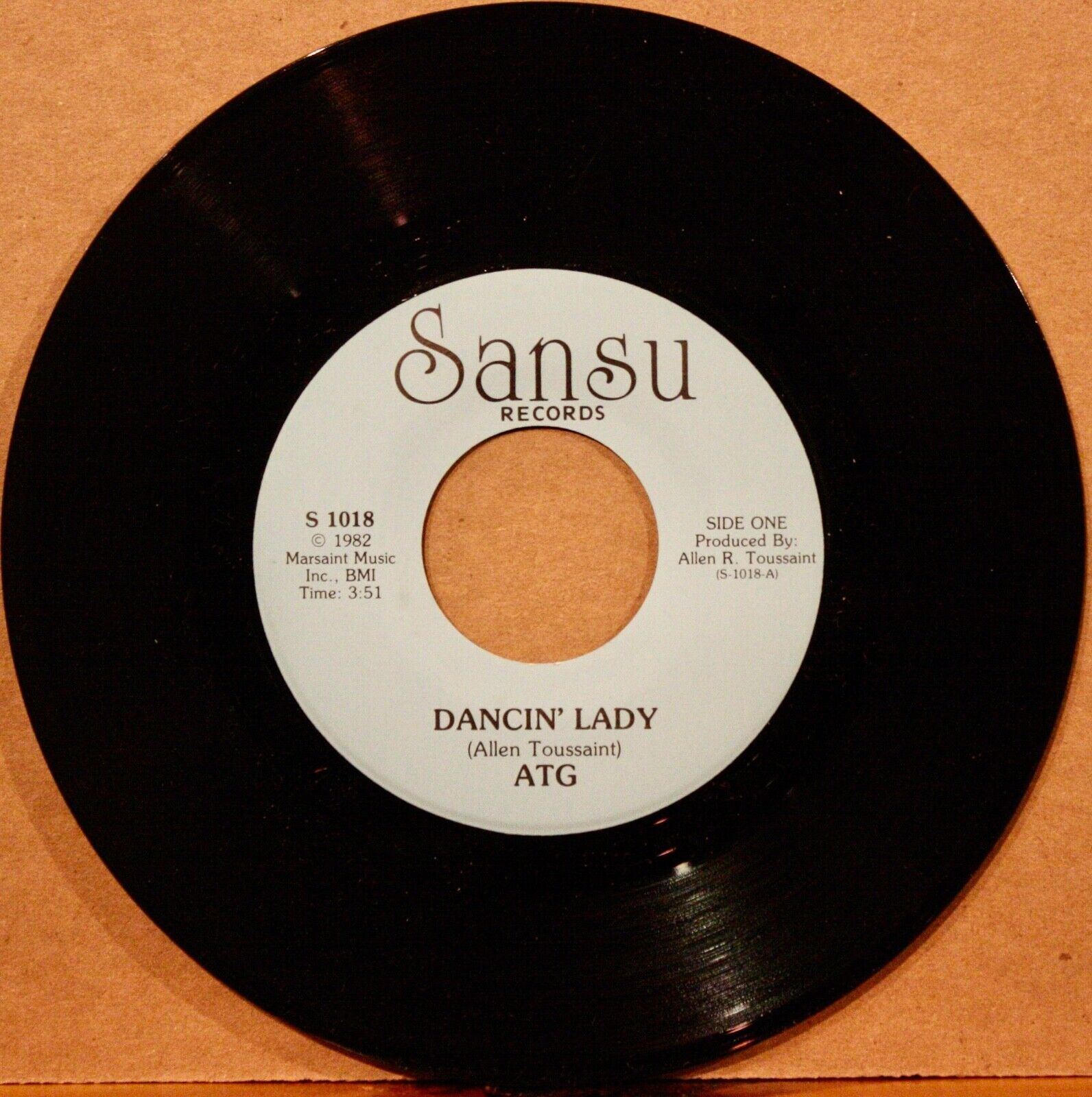 ATG *Dancin' Lady* HEADWINDS New Orleans Modern Soul 45 on SANSU 1018 TOUSSAINT