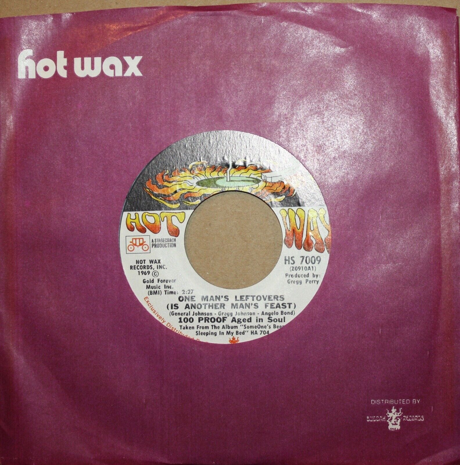 100 PROOF AGED IN SOUL *One Man's Leftovers* IF I Northern Soul 45 HOT WAX 7009