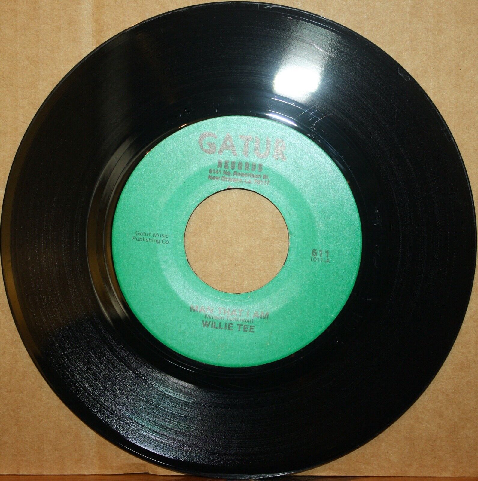 WILLIE TEE Man That I Am **SWEET THING** New Orleans Soul Funk 45 on GATUR 511