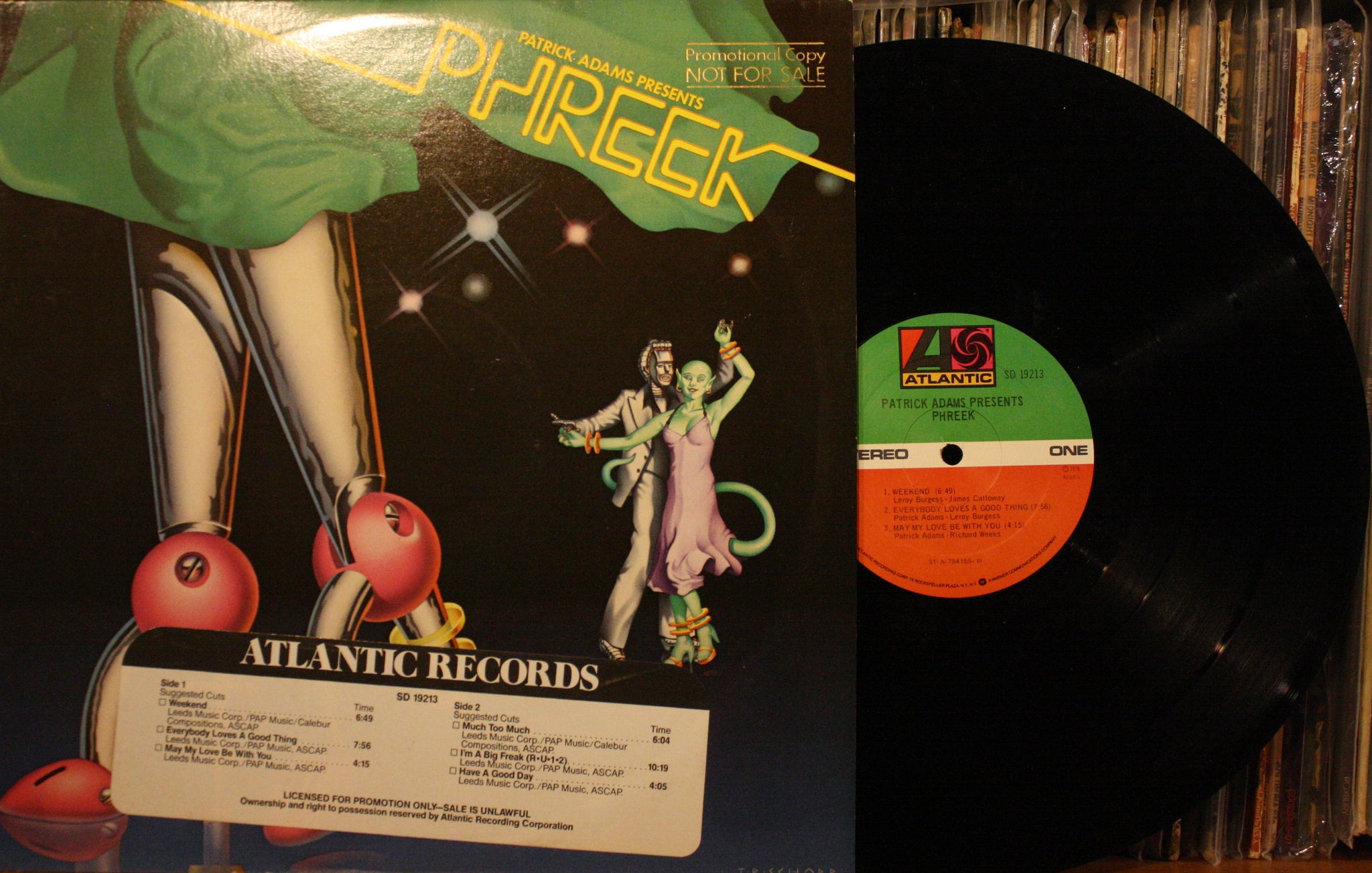PHREEK *Patrick Adams Presents Phreek* 1978 Funk Boogie LP on ATLANTIC SD 19213 PROMOTIONAL COPY