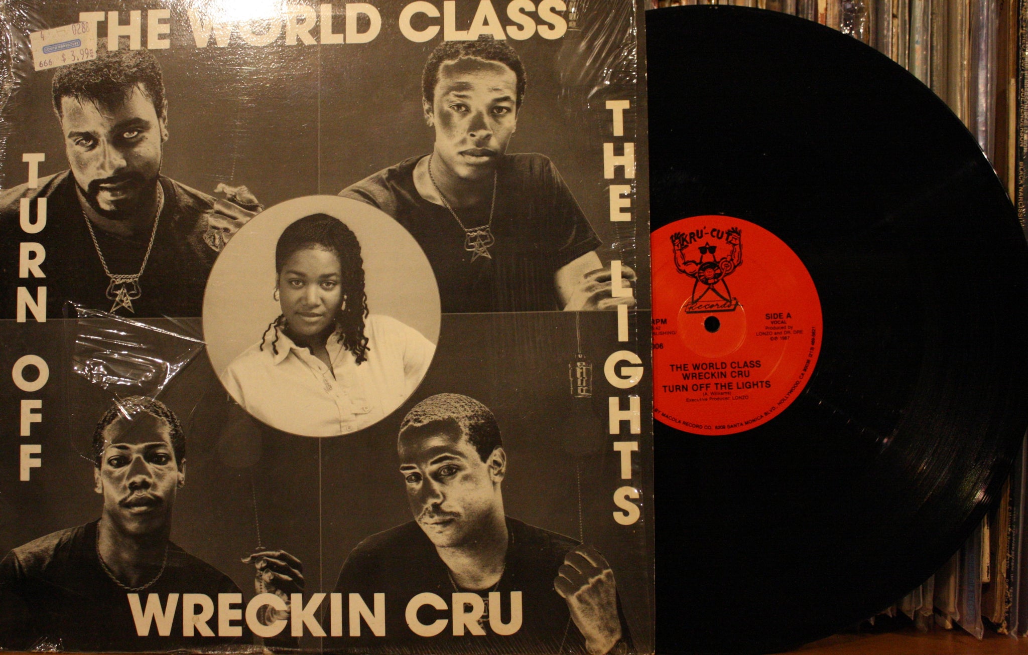 THE WORLD CLASS WRECKIN CRU *Turn Off The Lights* 1987 Cali Hip Hop 12" on KRU'-CUT 006 Original Pressing