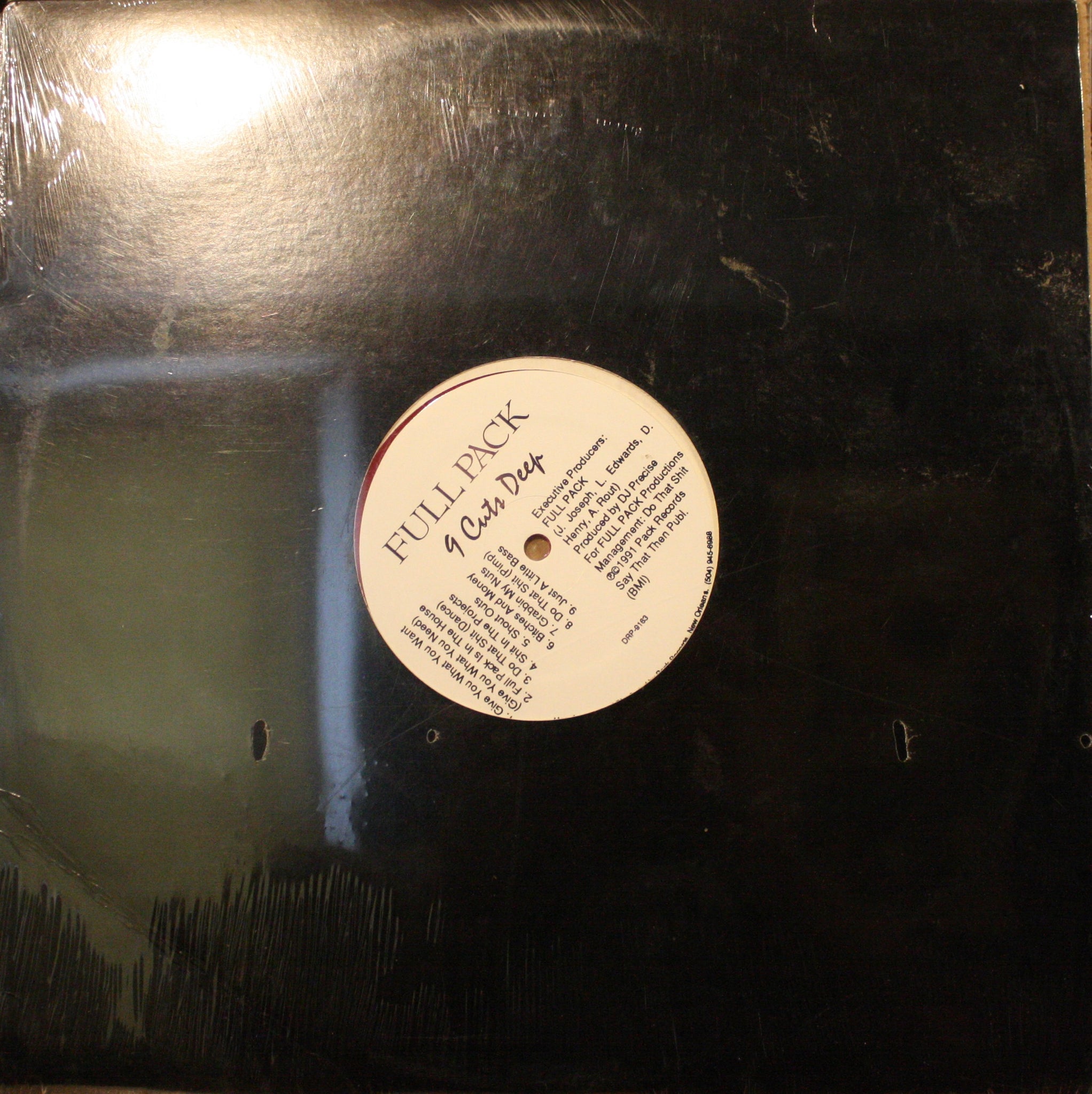 FULL PACK *9 Cuts Deep* 1991 Rare New Orleans Hip Hop / Rap LP on PACK Records DRP-9163 RED VINYL Sealed Original Pressing